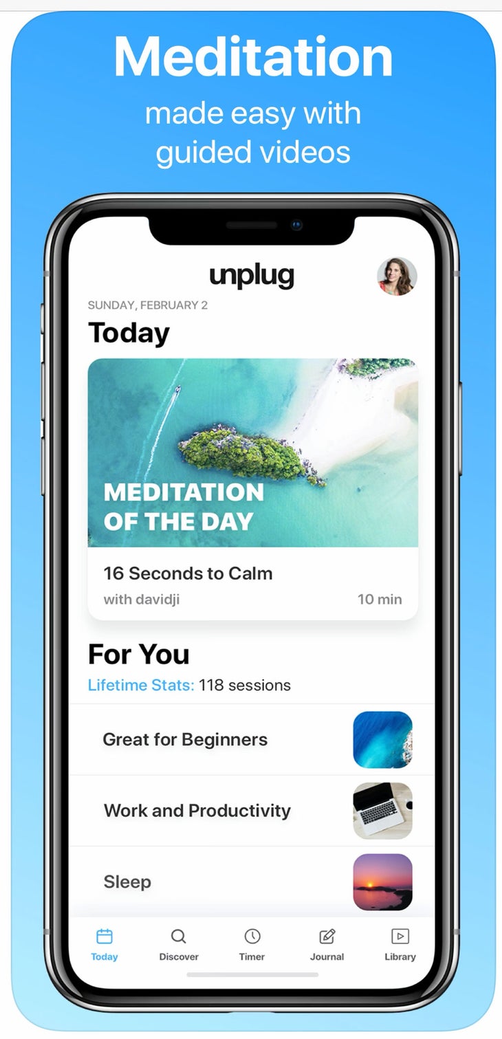 best meditation apps: Unplug