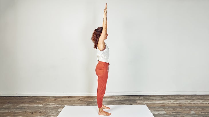 Woman in an Upward Salute variation