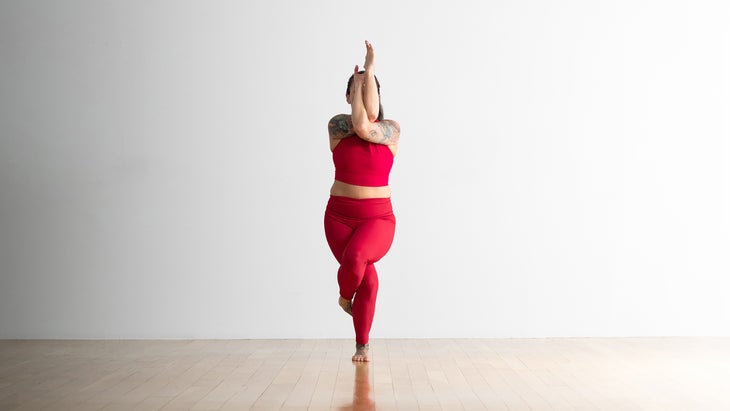 Woman in Eagle Pose