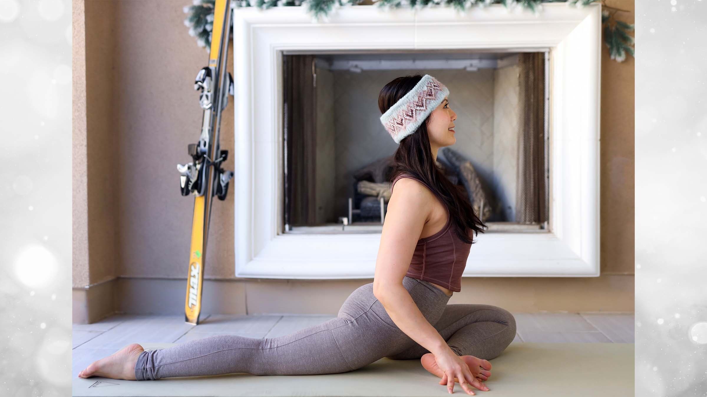 Ingrid Yang in Pigeon in front of a fireplace