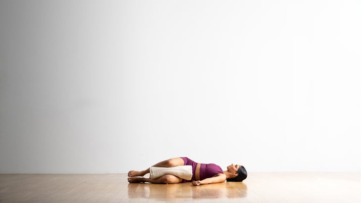 Woman in yoga pose