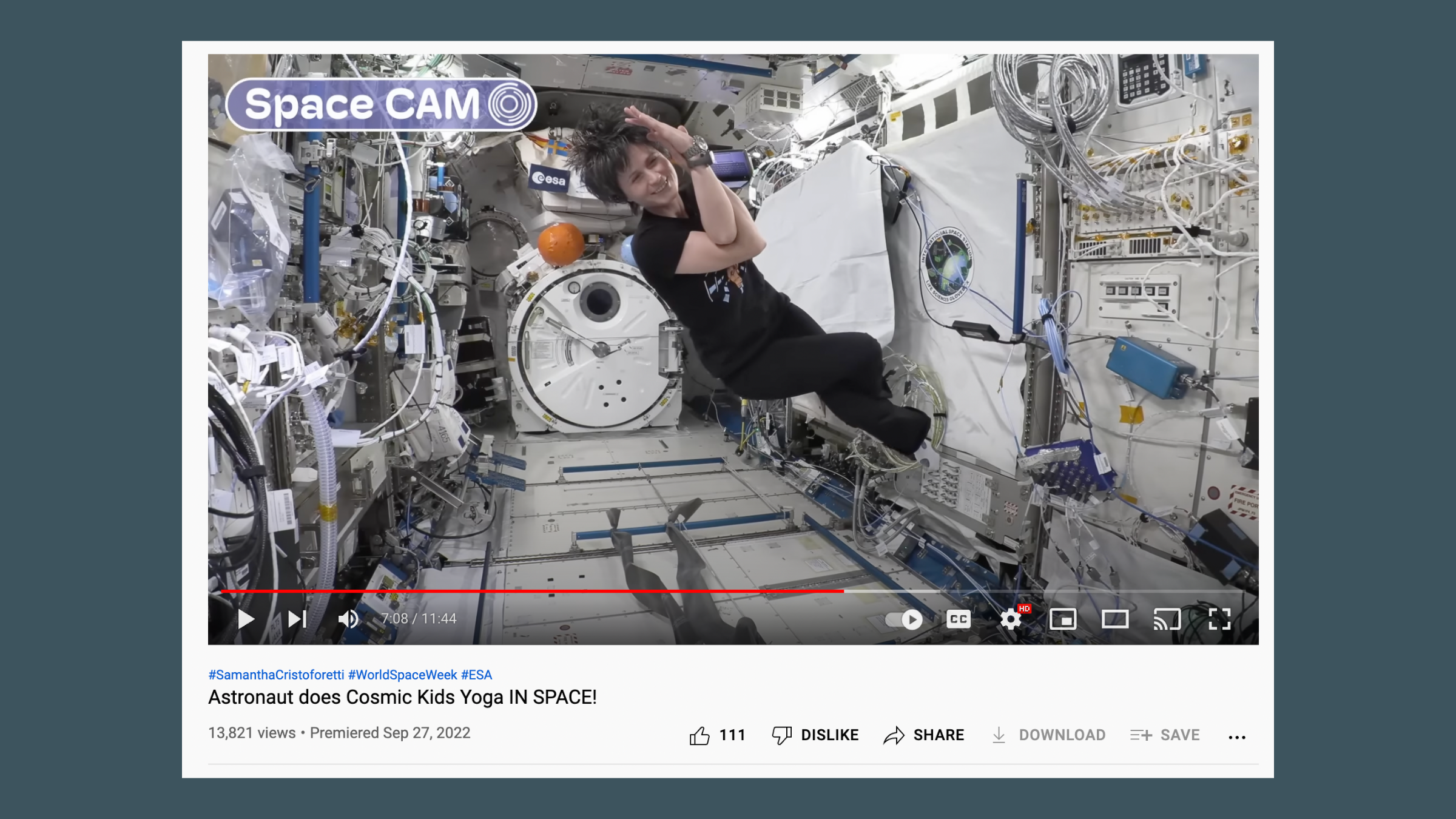 Samantha Cristoforetti, who practiced yoga in space