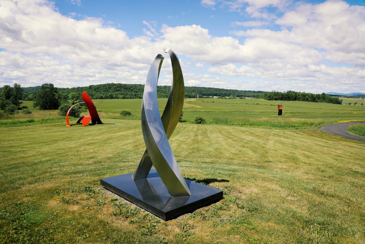 an outdoor art exhibition in Vermont