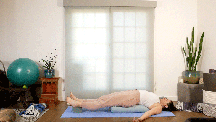 Stress-Free Restorative Yoga With Bolster for Relaxation 20