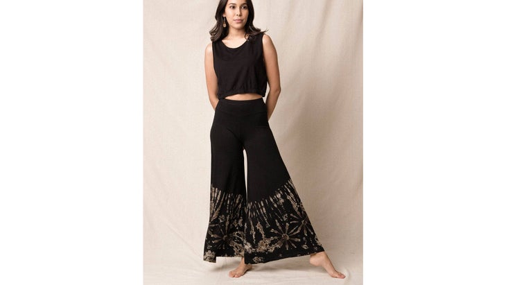 BLACK & WHITE Floral Palazzo Pants. Resort/lounge/ Business/dance/ Formal  Events/ Every Day Wear Wide Leg Pants 