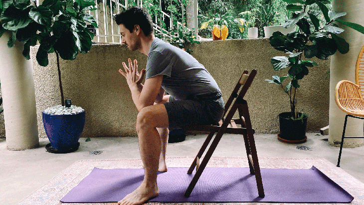 Man sitting in a chair