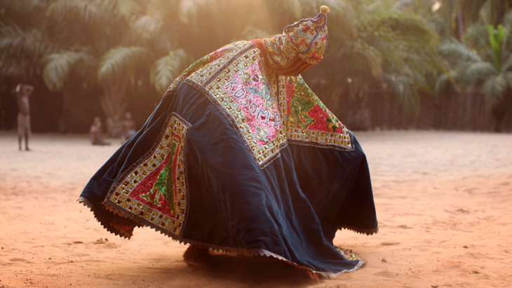 A Nigerian voodoo spirit at a ceremony in Benin.