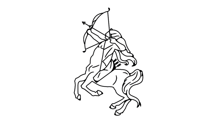 Symbol of astrology for Sagittarius