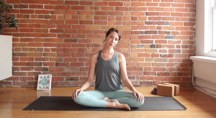 Cassandra Reinhardt teaches a 10-minute morning yoga session  