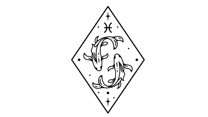 The symbol of the astrological sign of Pisces