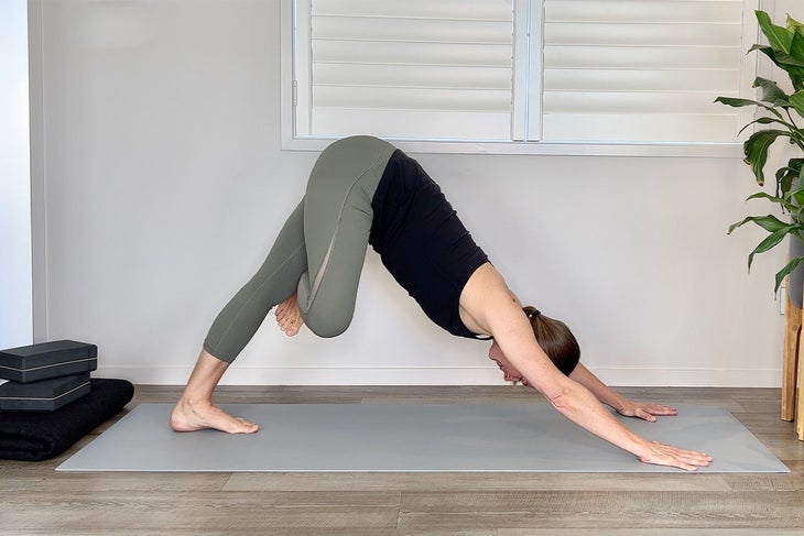 Do your down dog on a yoga mat with personality