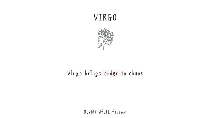 Illustration of virgo trait of bringing order to chaos