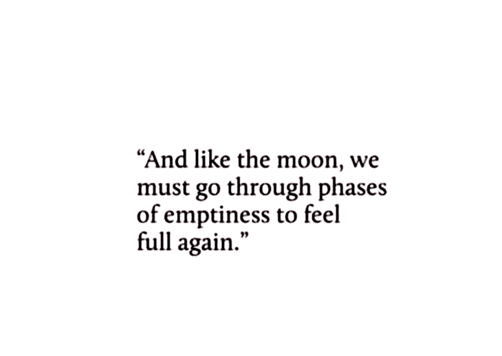 Quotes about the Moon and being empty