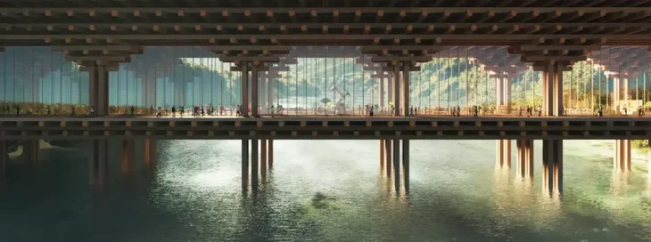 A rendering of an upcoming mindfulness city in Bhutan.
