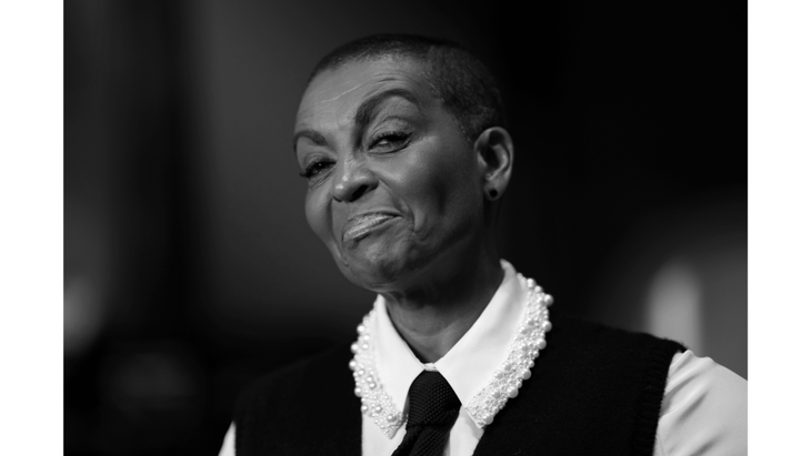Adjoah Andoh at an event before she revealed she had to practice yoga before rehearsals for a theatre production