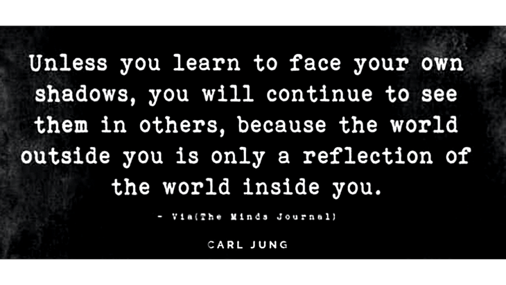 A quote about shadow work from psychologist Carl Jung
