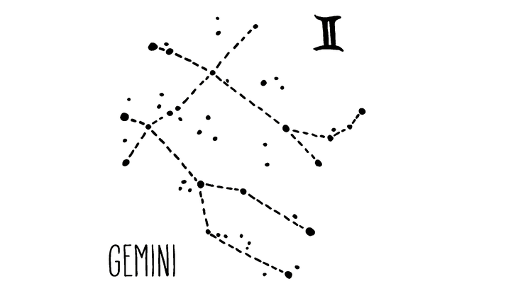 Symbol, or glyph, for the zodiac sign of Gemini