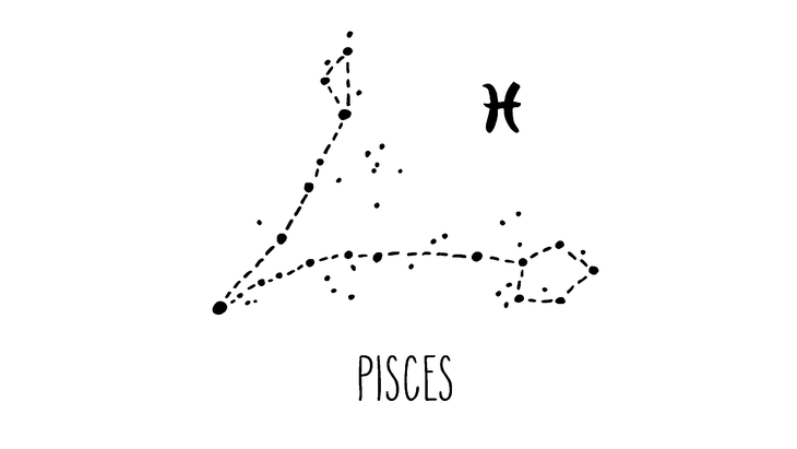 Astrological symbol for the zodiac sign of Pisces, also known as a glyph