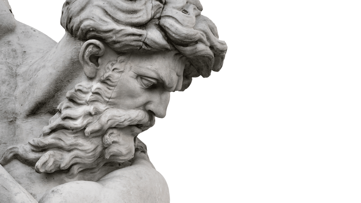 Photo of a statue of the Roman God Neptune