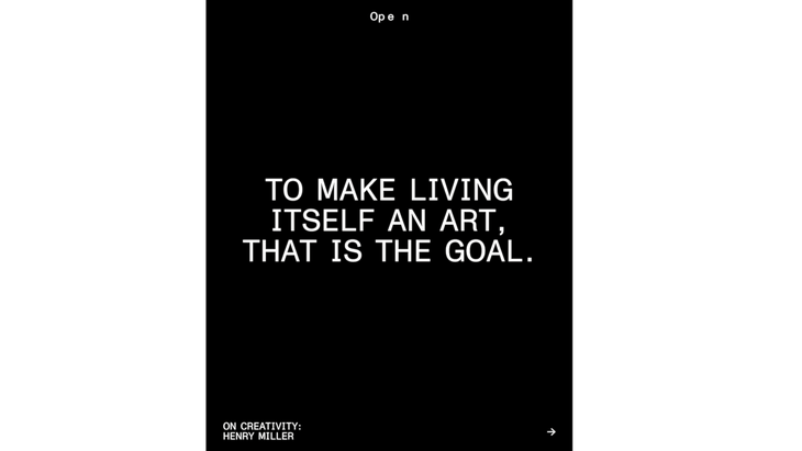 Quote about making living itself an art by Henry Miller