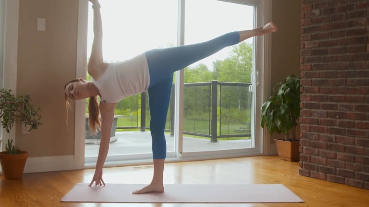 woman on a yoga mat practicing for focus