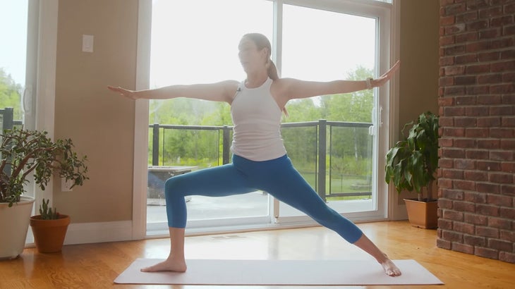 woman on a yoga mat practicing for focus