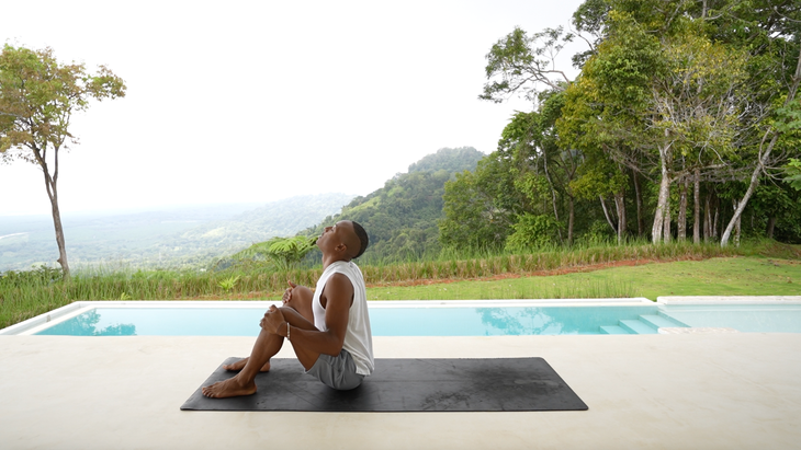 grounding yoga seated cow