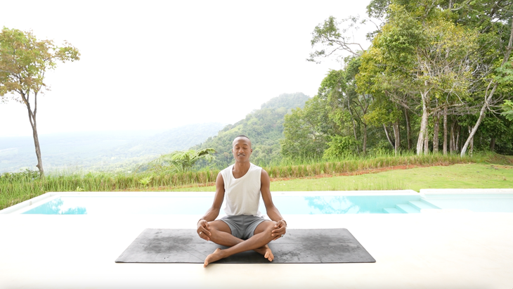 grounding yoga sukasana