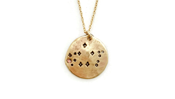 A constellation necklaced made from gold