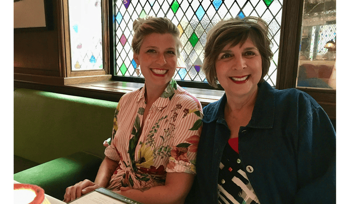 Author and her mother.