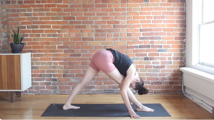 Woman in Pyramid Pose