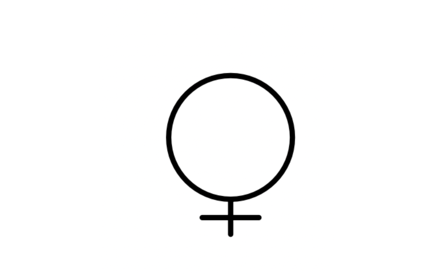 The Venus symbol astrology is the female symbol of a circle and a cross