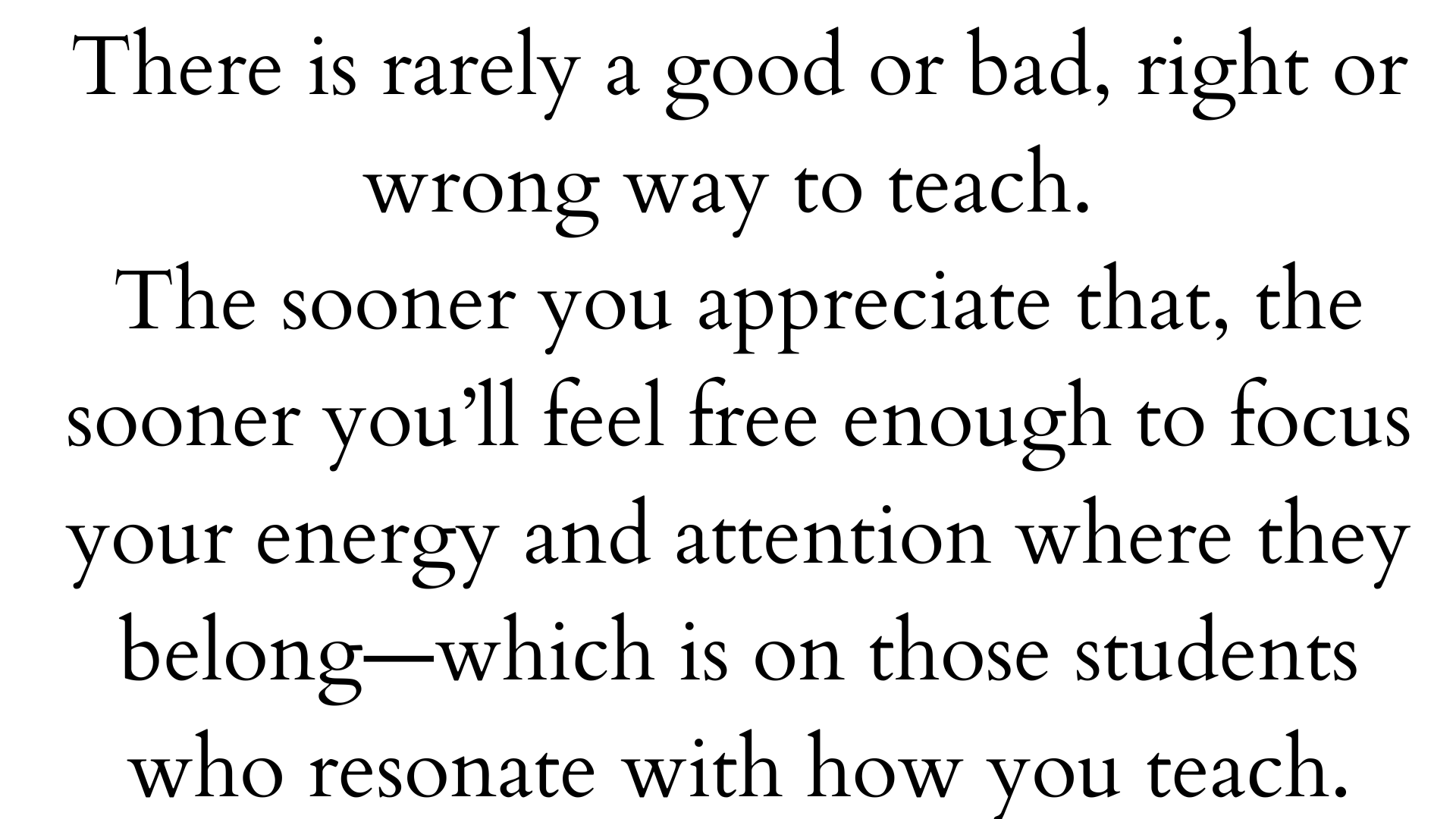 black and white quote about yoga teachers