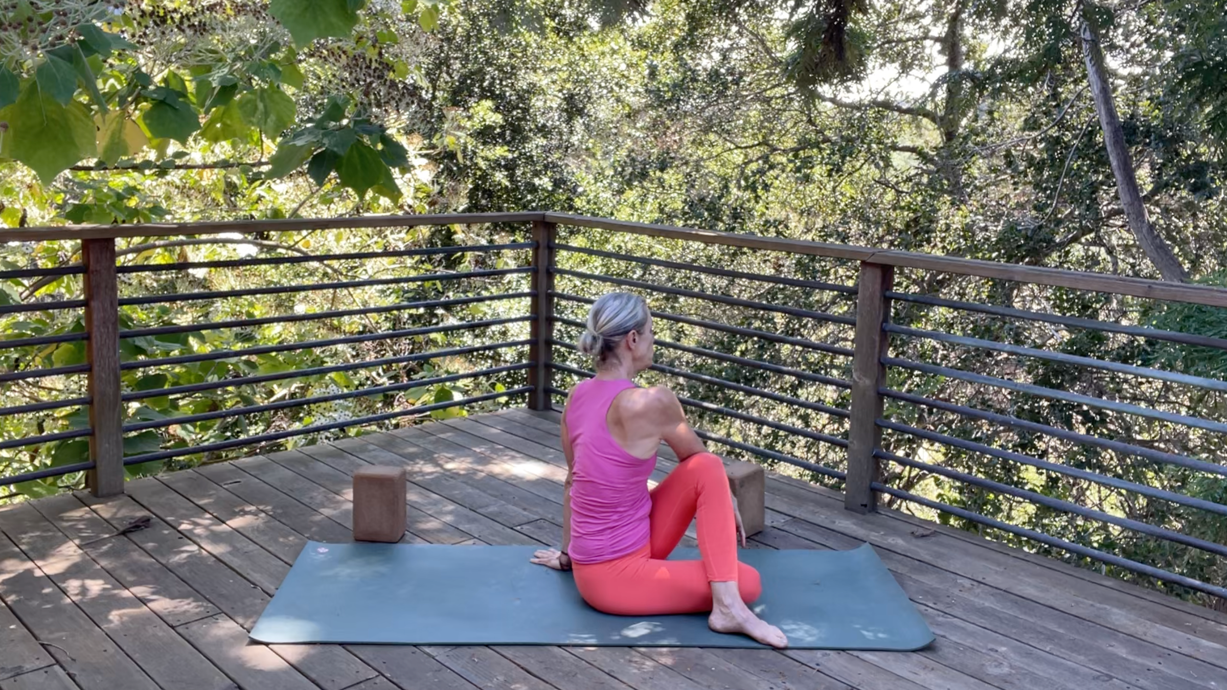 Yoga teacher Andrea Marcum in Lord of the Fishes