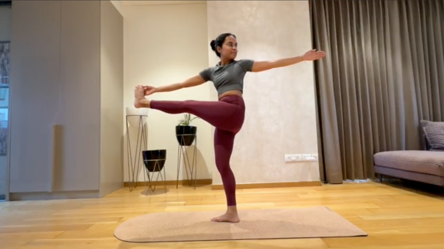 Twisting Hand-to-Big-Toe Pose