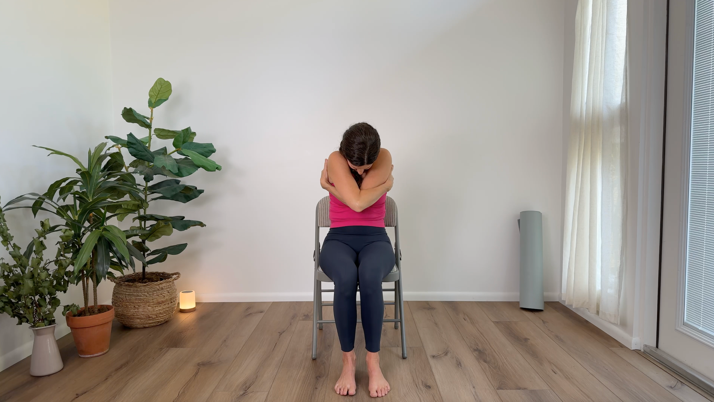 Teacher Devi Daly in Self-Hug