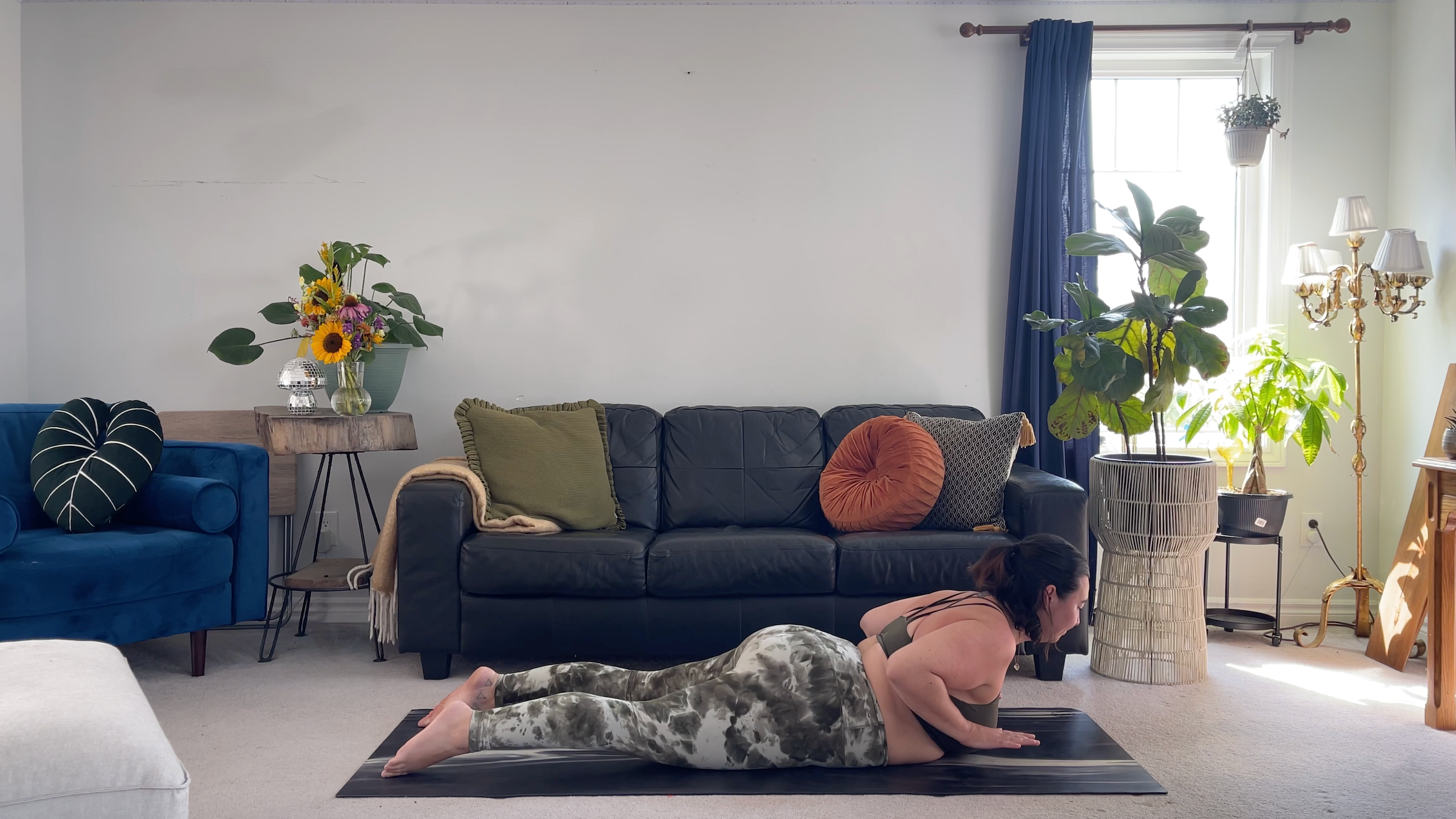 Yoga teacher Taylor Lorenz practicing Dynamic Cobra