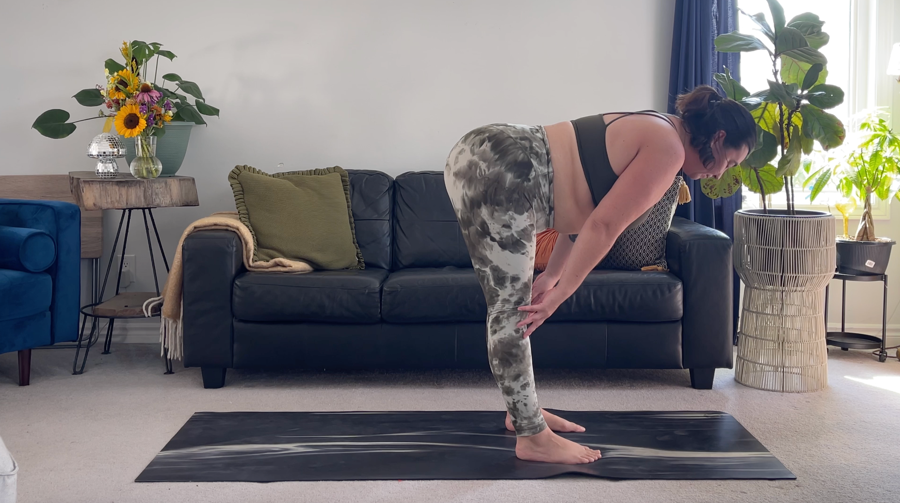 Yoga teacher Taylor Lorenz in Halfway Lift