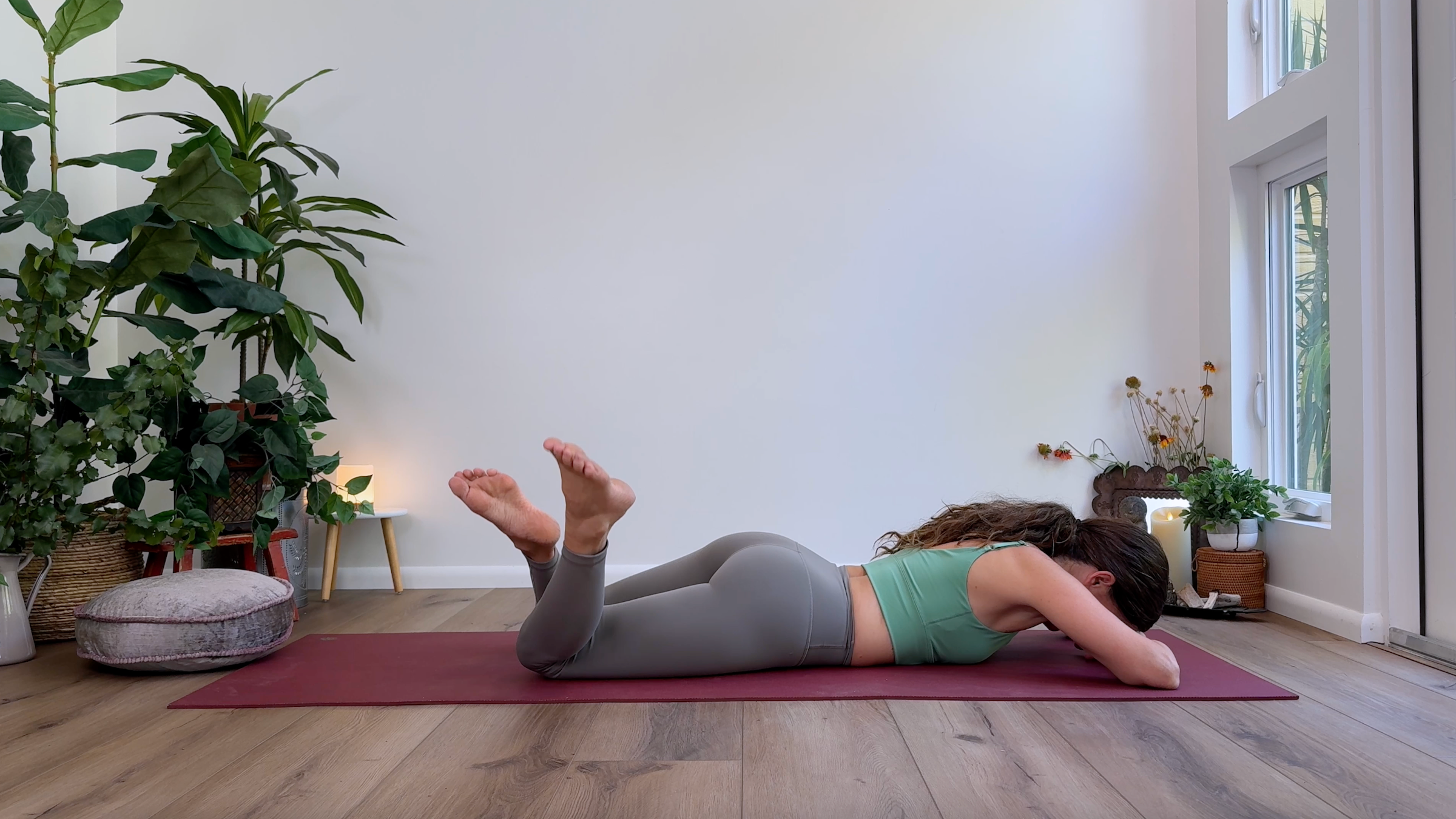 Teacher Devi Daly in Crocodile Pose