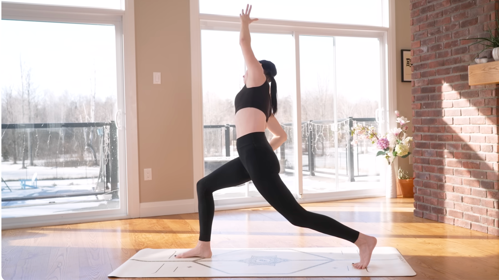 Woman in a High Lunge leaning to one side