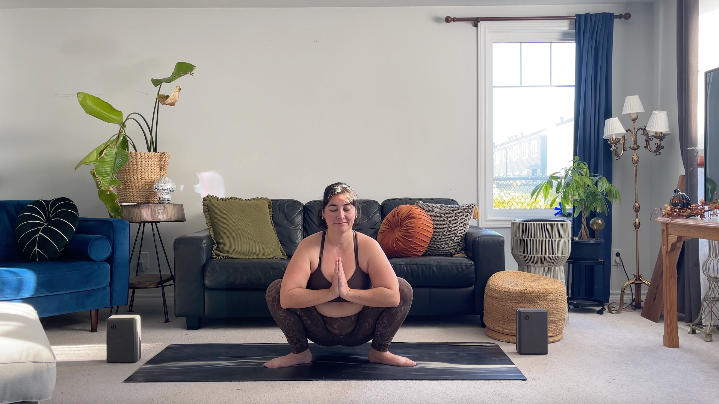 Teacher Taylor Lorenz in Yogi Squat