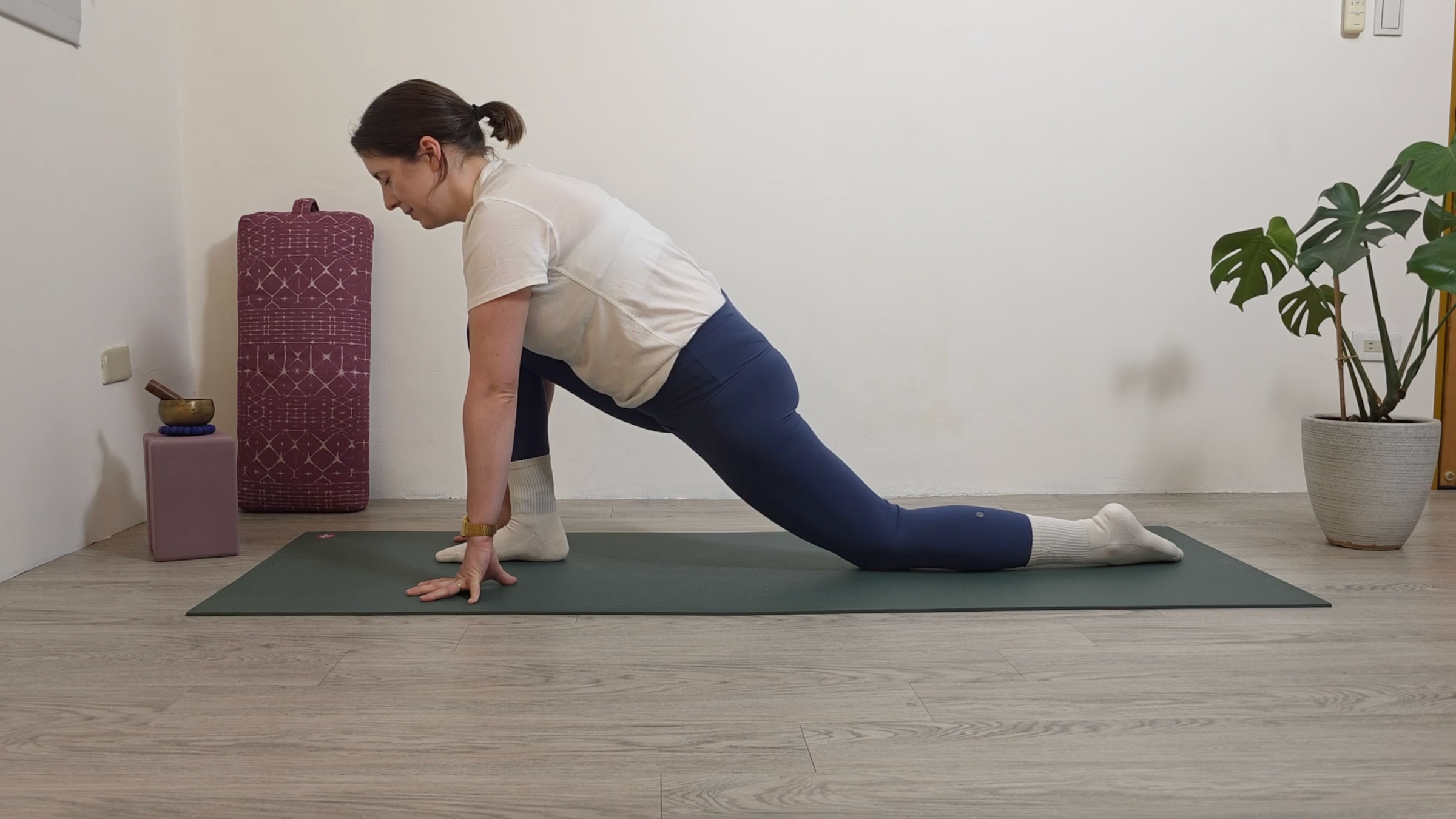 Yoga teacher Katie McGrath in Baby Dragon