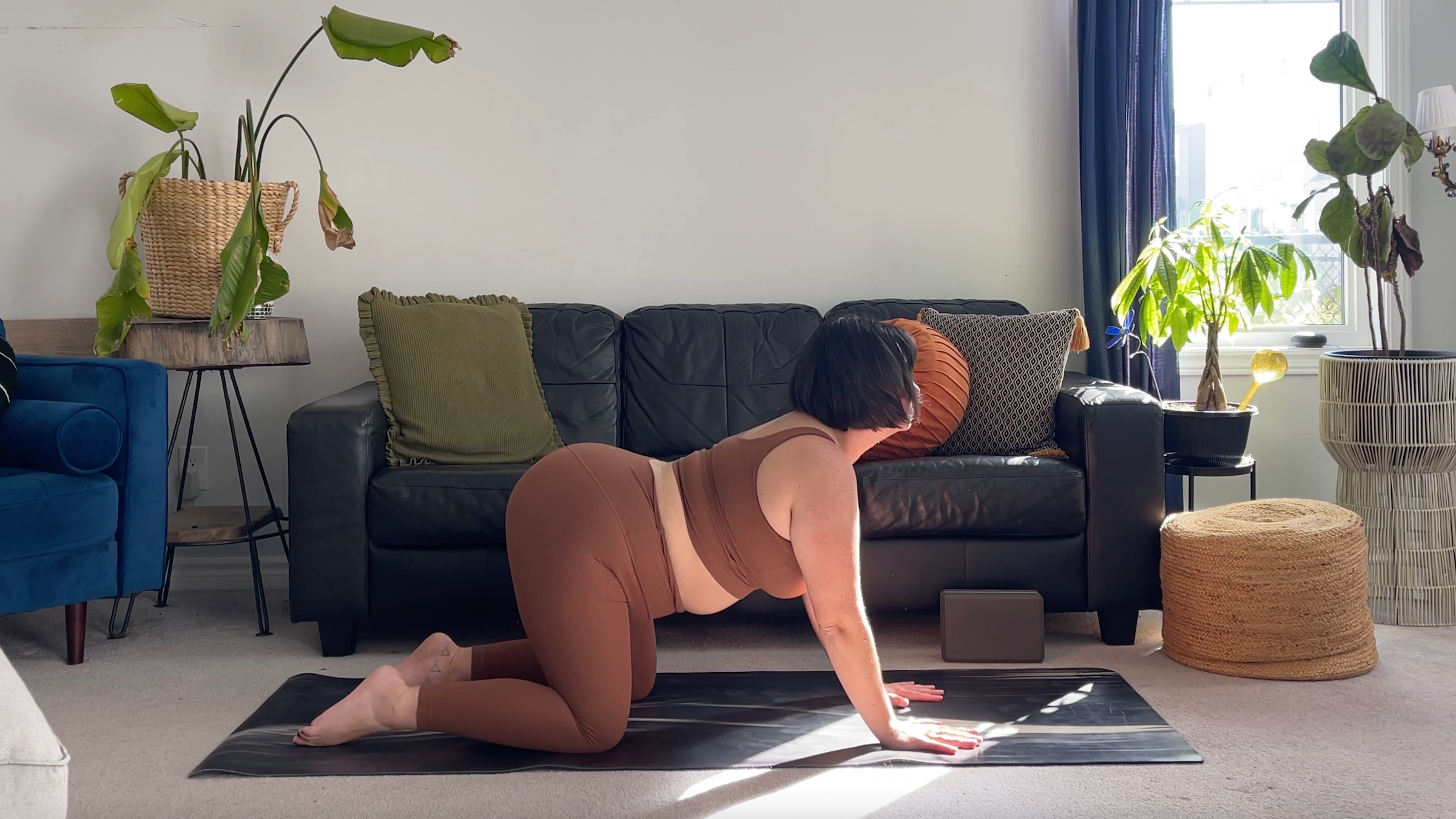 Teacher Taylor Lorenz in Cow Pose