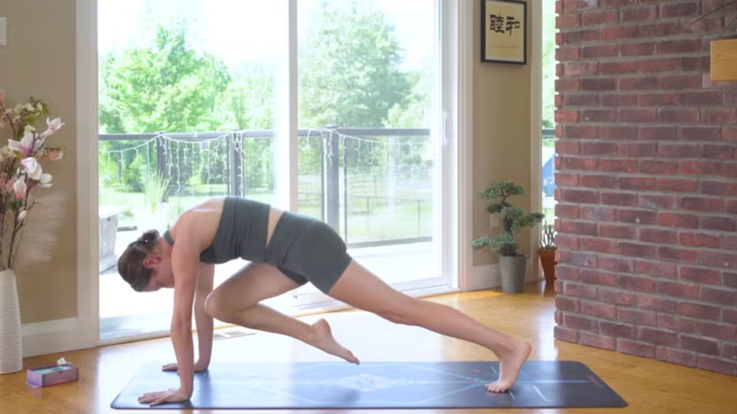 Yoga teacher Kassandra practicing yoga