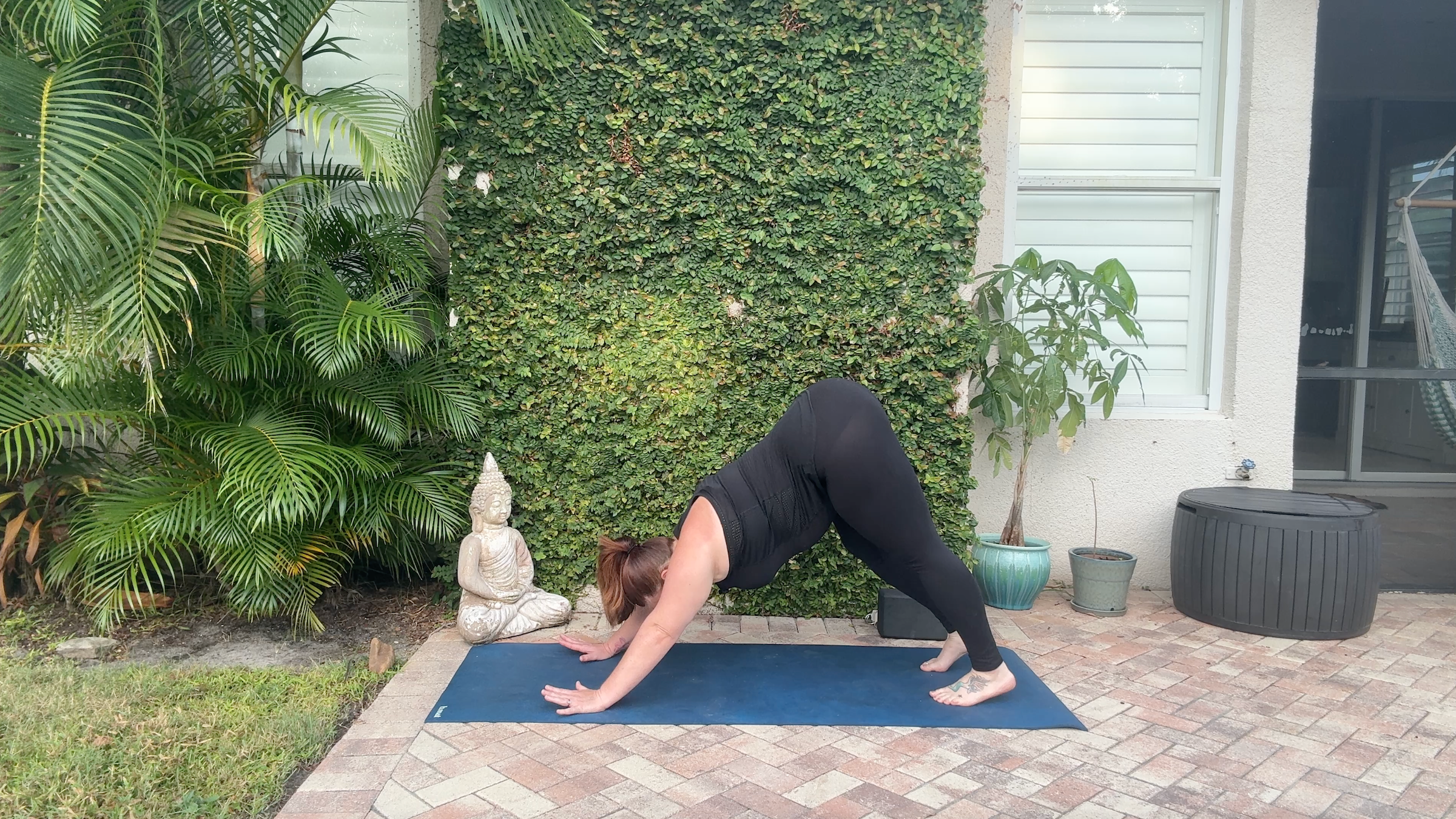 Denver Clark doing Downward-Facing Dog