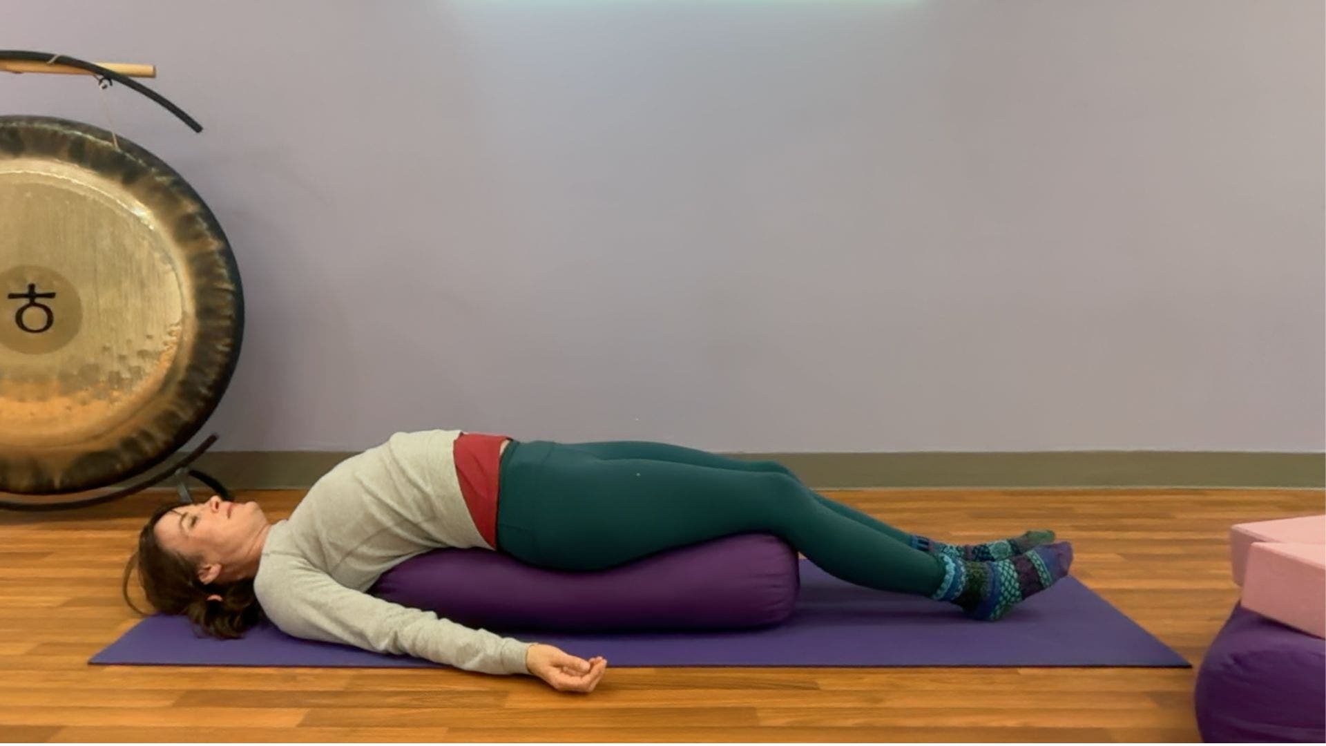 Supported bridge pose