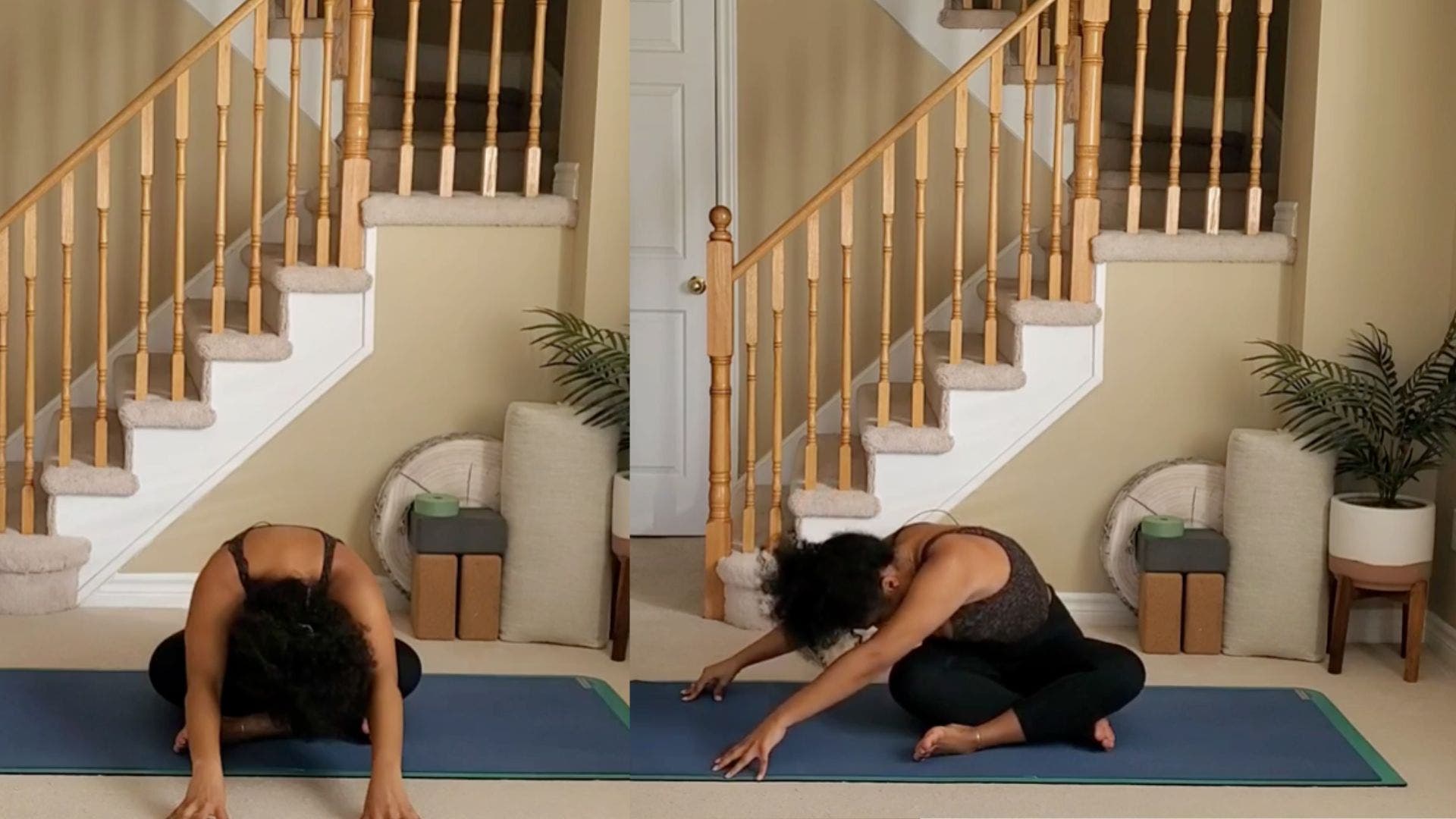 Cross-legged forward fold