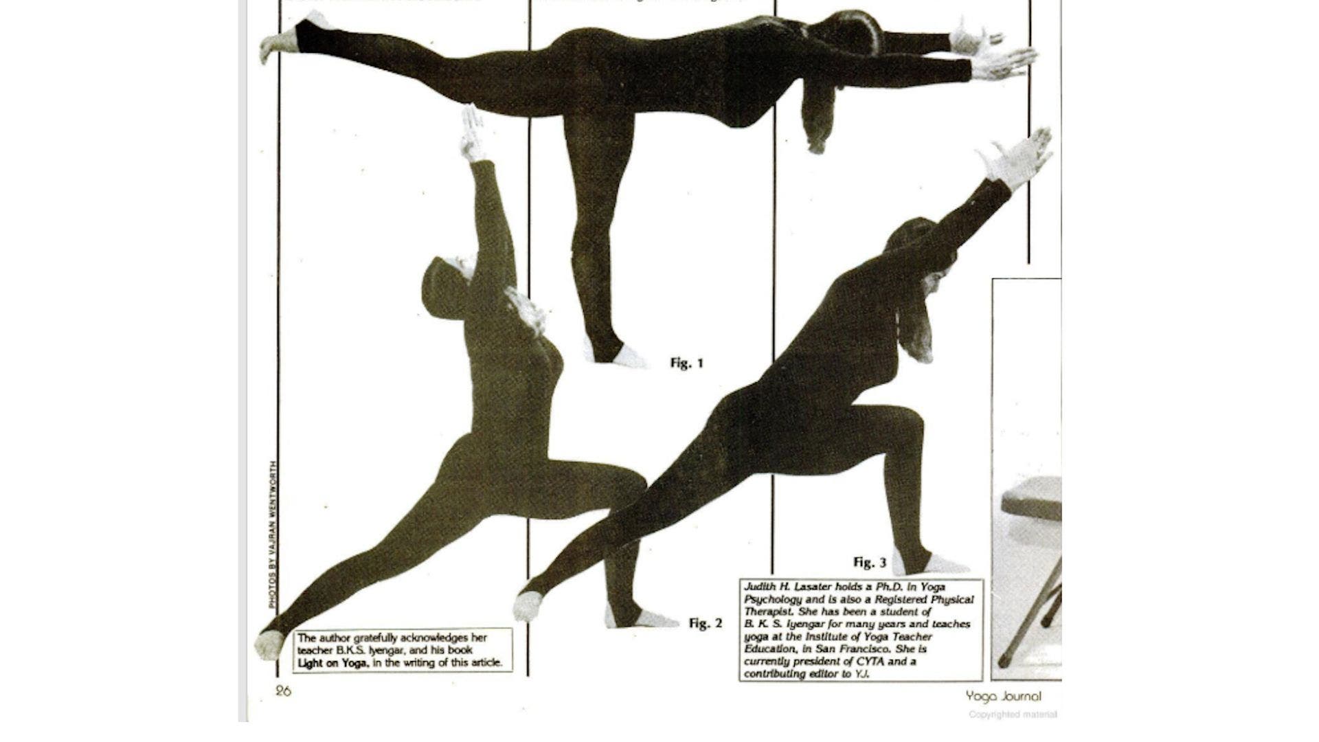 Diagram of woman practicing Warrior 3.