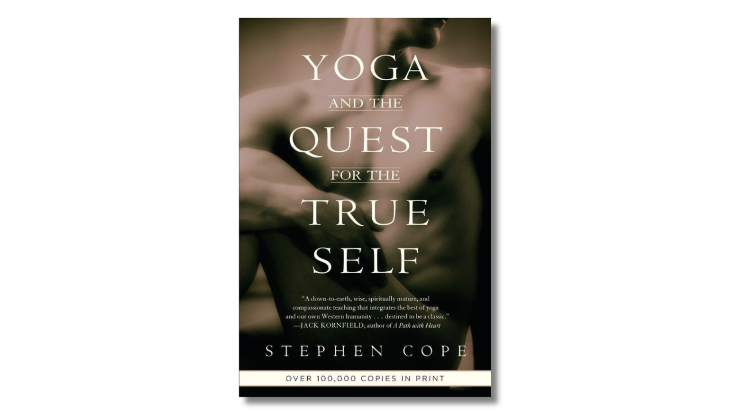 Quest for True Self book cover with photo of person sitting in twist