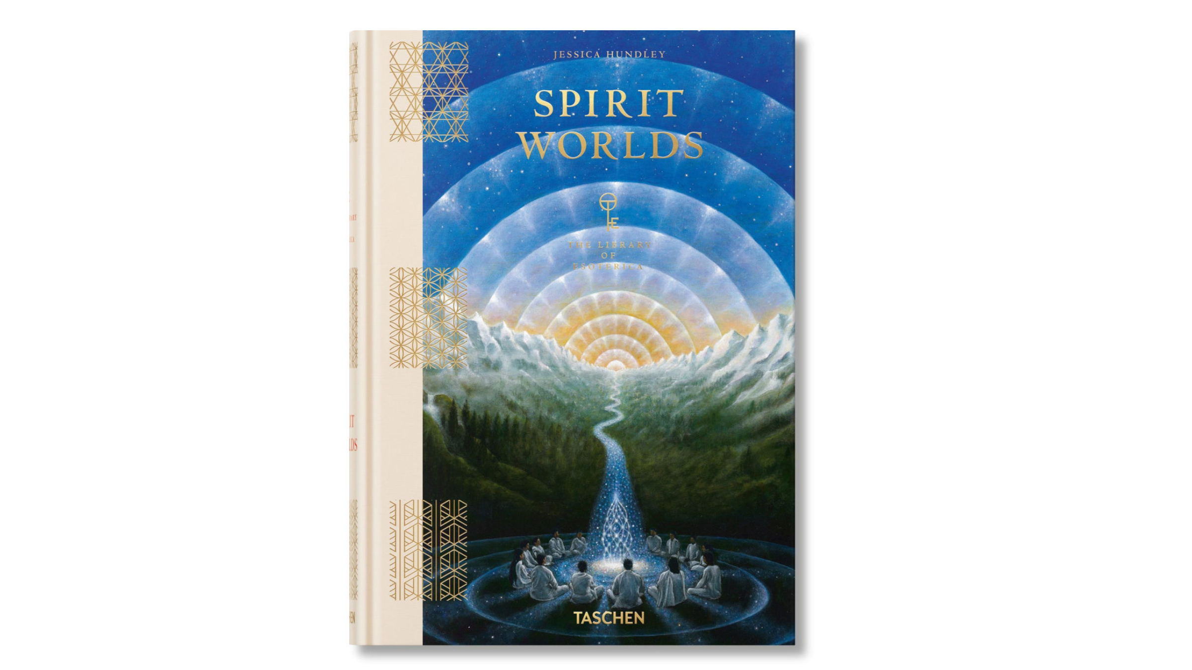 Spirit Worlds blue and green landscape on book cover, best yoga books